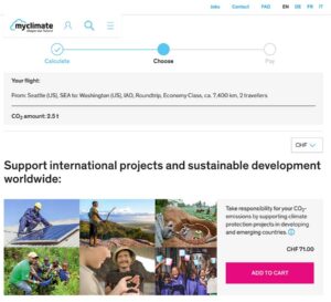 Υπολογιστής πτήσης MyClimate